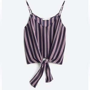 Parina Tie Front Crop Blouse